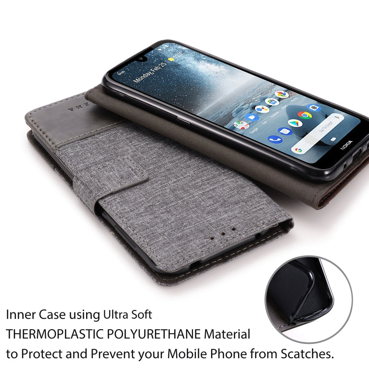 For Nokia 4.2 MUXMA MX102 Horizontal Flip Canvas Leather Case with Stand & Card Slot & Wallet Function