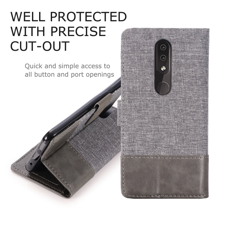 For Nokia 4.2 MUXMA MX102 Horizontal Flip Canvas Leather Case with Stand & Card Slot & Wallet Function