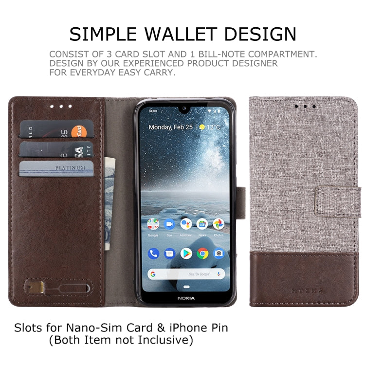 For Nokia 4.2 MUXMA MX102 Horizontal Flip Canvas Leather Case with Stand & Card Slot & Wallet Function
