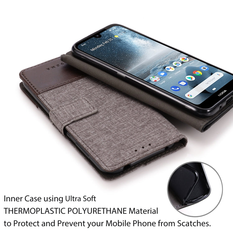 For Nokia 4.2 MUXMA MX102 Horizontal Flip Canvas Leather Case with Stand & Card Slot & Wallet Function