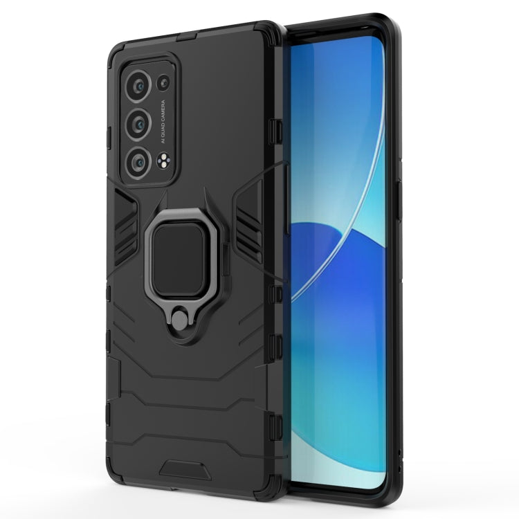 For OPPO Reno6 Pro+ 5G Shockproof PC + TPU Protective Case with Magnetic Ring Holder