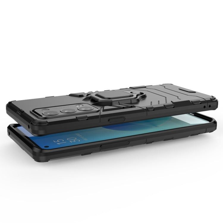 For OPPO Reno6 Pro+ 5G Shockproof PC + TPU Protective Case with Magnetic Ring Holder