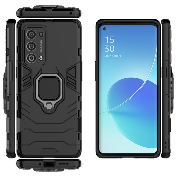 For OPPO Reno6 Pro+ 5G Shockproof PC + TPU Protective Case with Magnetic Ring Holder