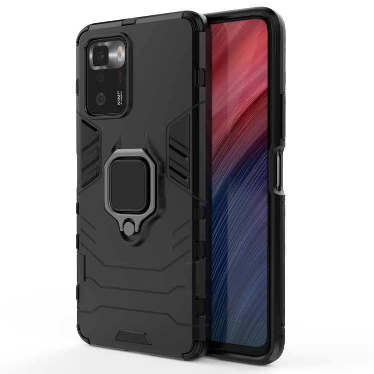 For Xiaomi Redmi Note 10 Pro 5G Shockproof PC + TPU Protective Case with Magnetic Ring Holder
