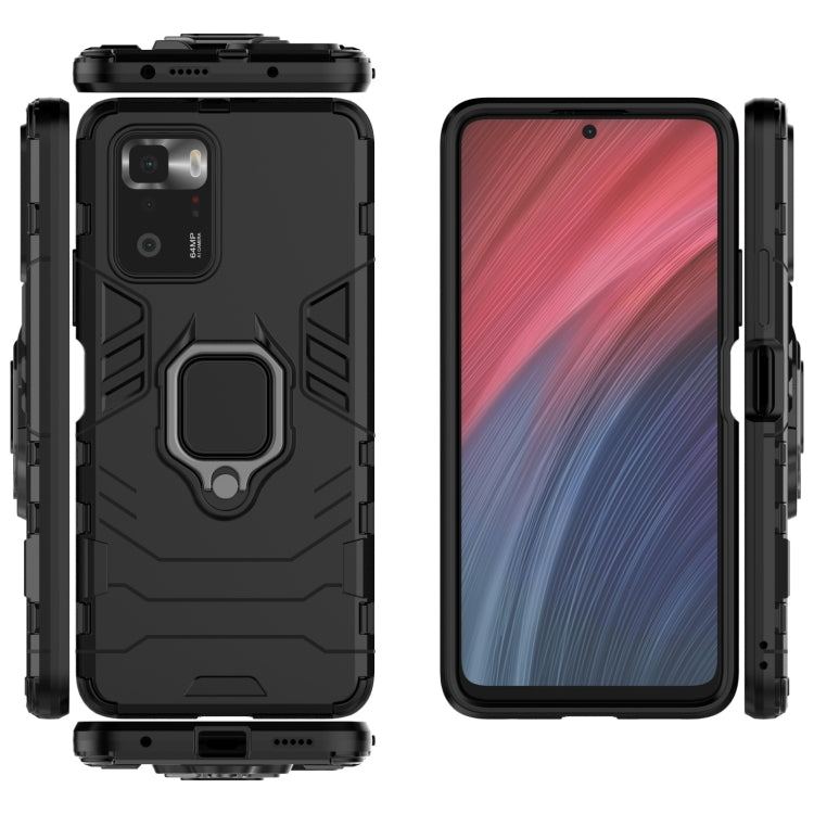 For Xiaomi Redmi Note 10 Pro 5G Shockproof PC + TPU Protective Case with Magnetic Ring Holder