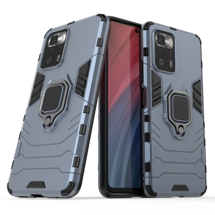 For Xiaomi Redmi Note 10 Pro 5G Shockproof PC + TPU Protective Case with Magnetic Ring Holder