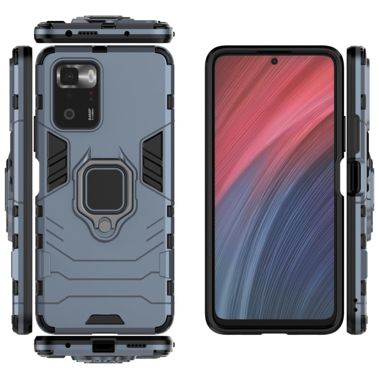 For Xiaomi Redmi Note 10 Pro 5G Shockproof PC + TPU Protective Case with Magnetic Ring Holder