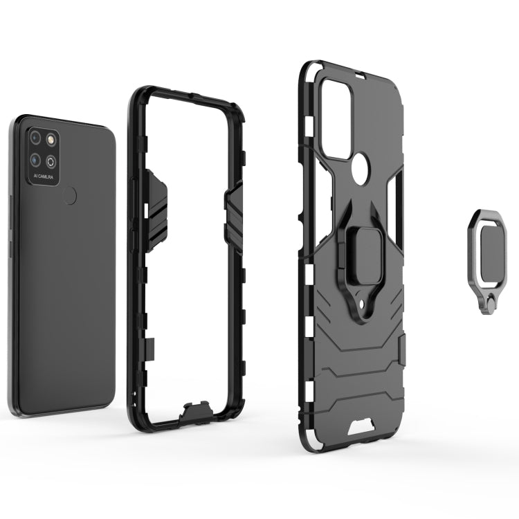 For Honor Play 5T Shockproof PC + TPU Protective Case with Magnetic Ring Holder