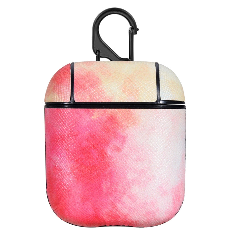 Watercolor Skin Sticking Earphone Protective Case with Hook For AirPods 1 / 2