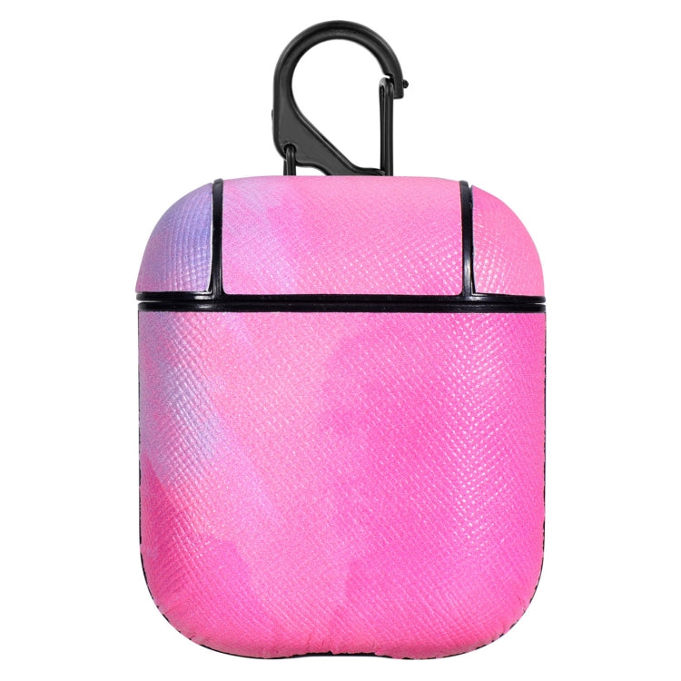 Watercolor Skin Sticking Earphone Protective Case with Hook For AirPods 1 / 2