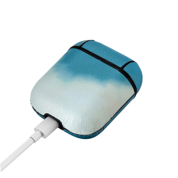 Watercolor Skin Sticking Earphone Protective Case with Hook For AirPods 1 / 2
