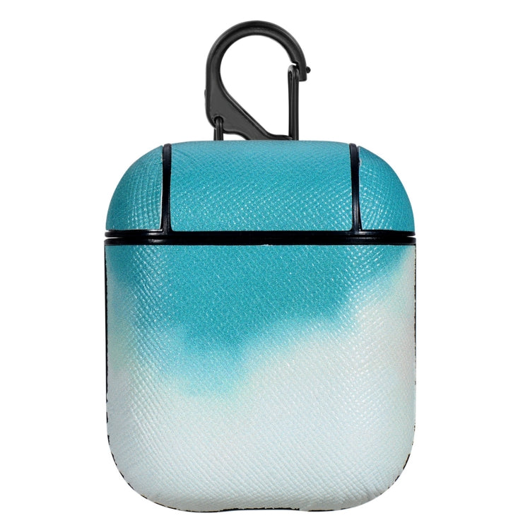 Watercolor Skin Sticking Earphone Protective Case with Hook For AirPods 1 / 2