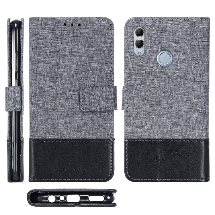 For Huawei Honor 10 Lite MUXMA MX102 Horizontal Flip Canvas Leather Case with Stand & Card Slot & Wallet Function