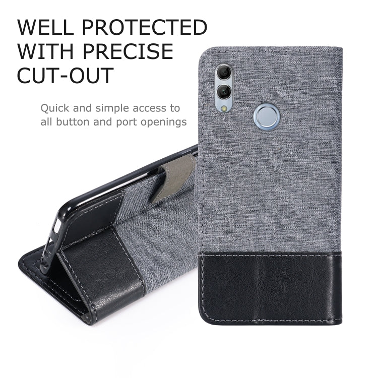 For Huawei Honor 10 Lite MUXMA MX102 Horizontal Flip Canvas Leather Case with Stand & Card Slot & Wallet Function