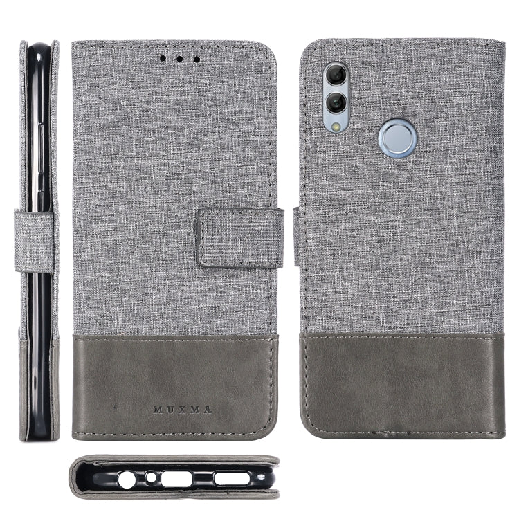 For Huawei Honor 10 Lite MUXMA MX102 Horizontal Flip Canvas Leather Case with Stand & Card Slot & Wallet Function