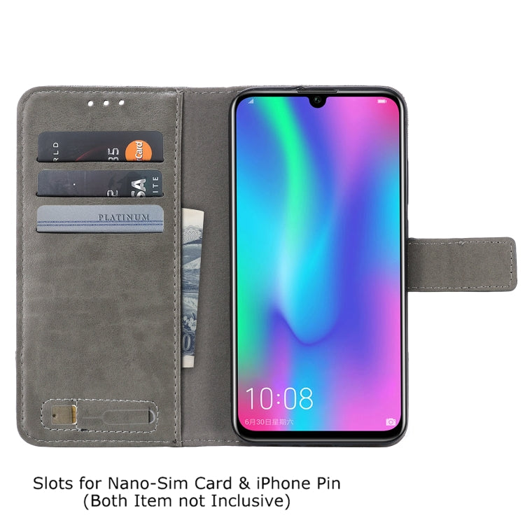 For Huawei Honor 10 Lite MUXMA MX102 Horizontal Flip Canvas Leather Case with Stand & Card Slot & Wallet Function