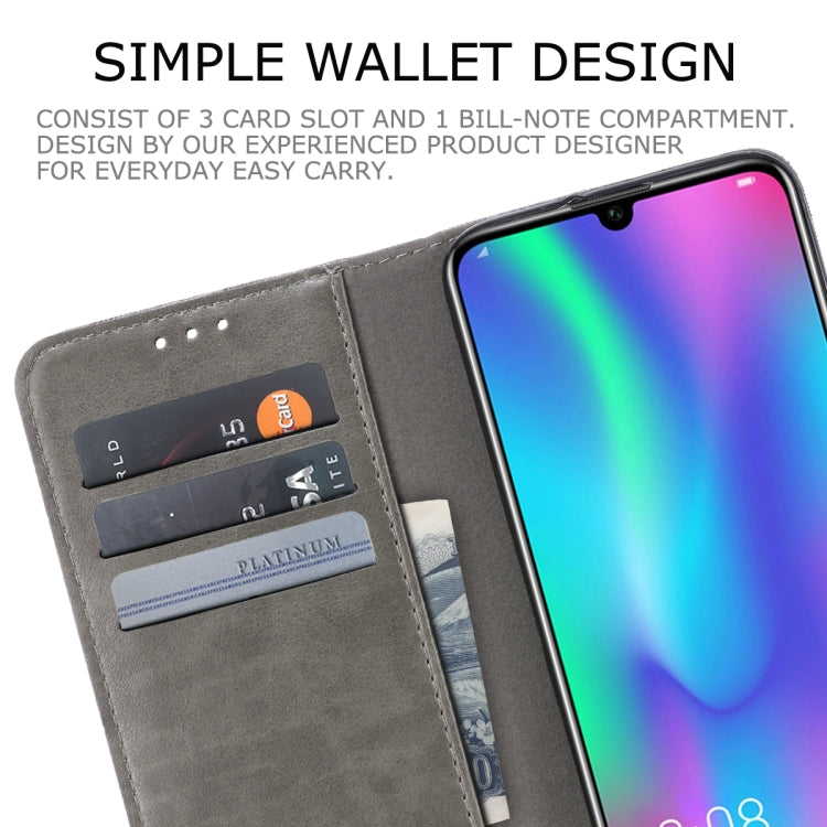 For Huawei Honor 10 Lite MUXMA MX102 Horizontal Flip Canvas Leather Case with Stand & Card Slot & Wallet Function
