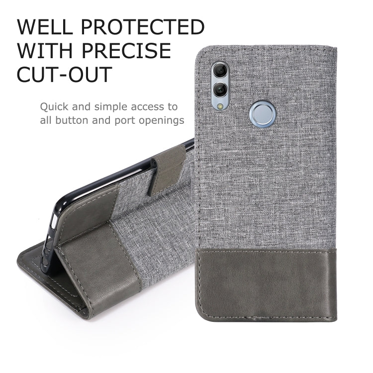 For Huawei Honor 10 Lite MUXMA MX102 Horizontal Flip Canvas Leather Case with Stand & Card Slot & Wallet Function