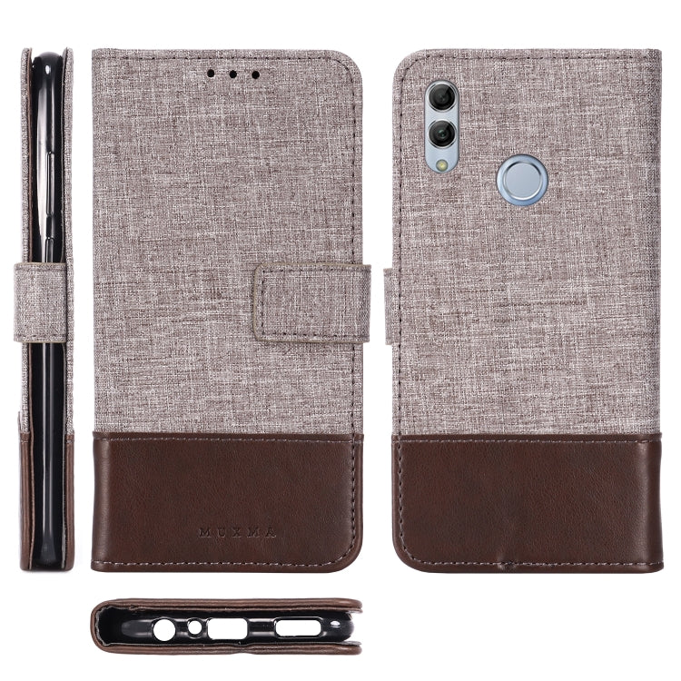 For Huawei Honor 10 Lite MUXMA MX102 Horizontal Flip Canvas Leather Case with Stand & Card Slot & Wallet Function