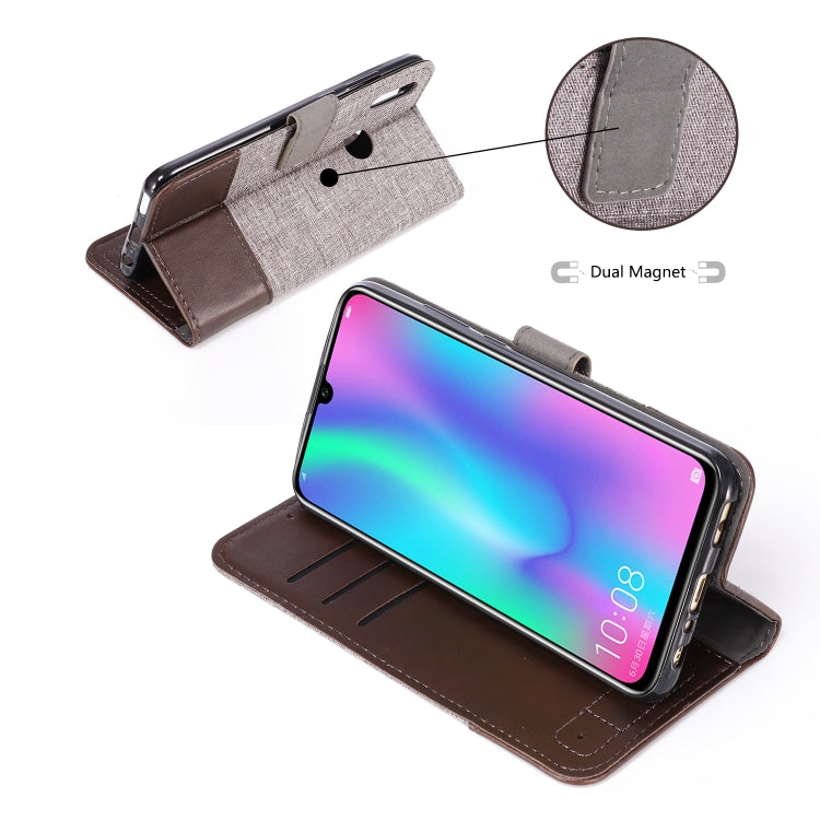 For Huawei Honor 10 Lite MUXMA MX102 Horizontal Flip Canvas Leather Case with Stand & Card Slot & Wallet Function