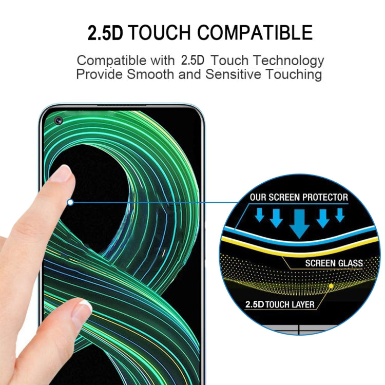 For OPPO Realme 8 5G / 8S 5G 25 PCS Full Glue Full Screen Tempered Glass Film