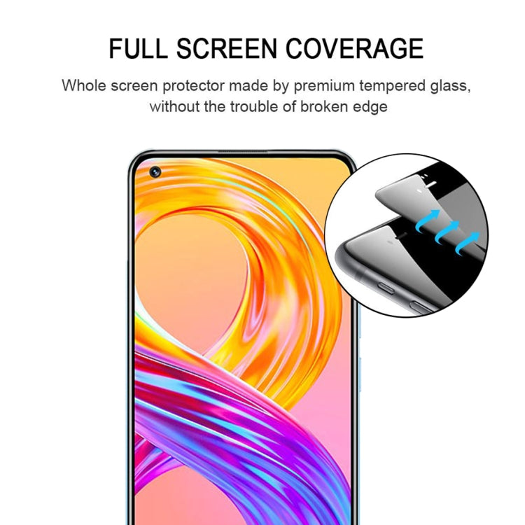 For OPPO Realme 8 / 8 Pro 25 PCS Full Glue Full Screen Tempered Glass Film