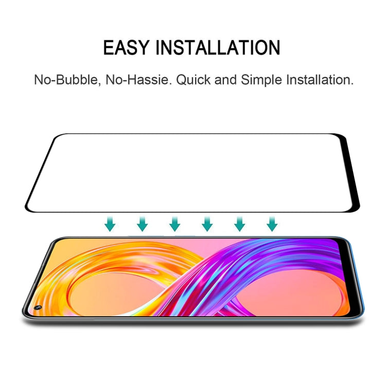 For OPPO Realme 8 / 8 Pro 25 PCS Full Glue Full Screen Tempered Glass Film