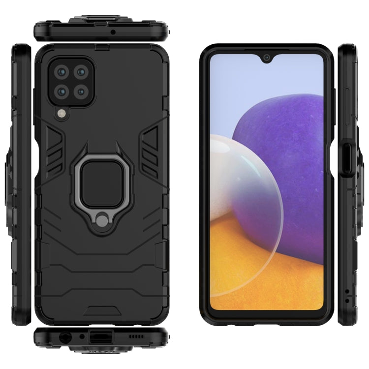 For Samsung Galaxy A22 4G Shockproof PC + TPU Protective Case with Magnetic Ring Holder