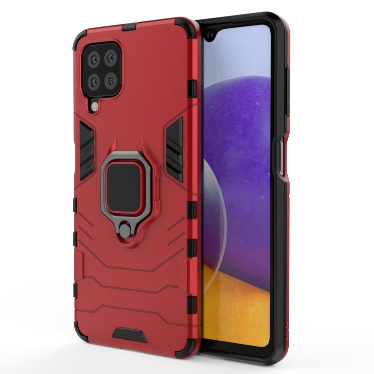 For Samsung Galaxy A22 4G Shockproof PC + TPU Protective Case with Magnetic Ring Holder