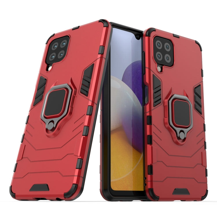 For Samsung Galaxy A22 4G Shockproof PC + TPU Protective Case with Magnetic Ring Holder