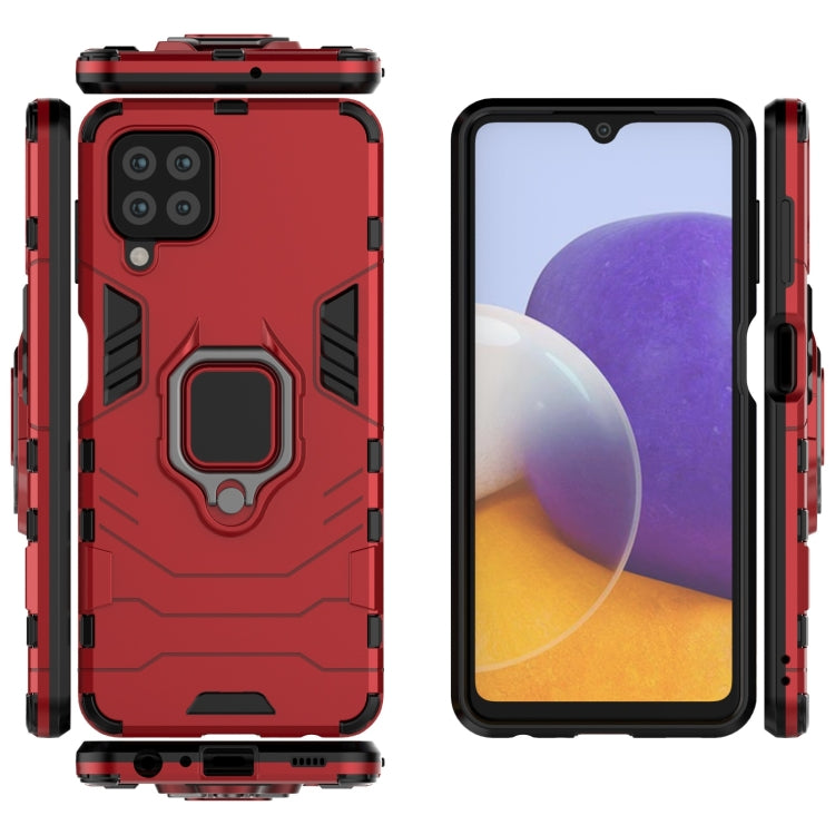 For Samsung Galaxy A22 4G Shockproof PC + TPU Protective Case with Magnetic Ring Holder