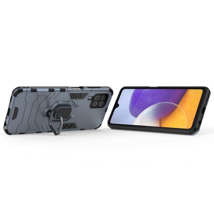 For Samsung Galaxy A22 4G Shockproof PC + TPU Protective Case with Magnetic Ring Holder