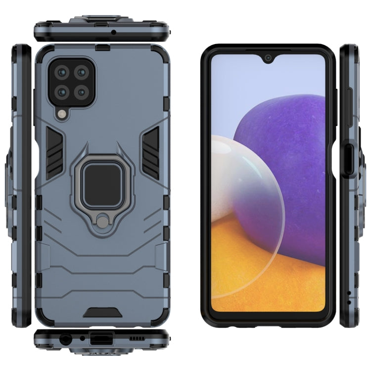 For Samsung Galaxy A22 4G Shockproof PC + TPU Protective Case with Magnetic Ring Holder