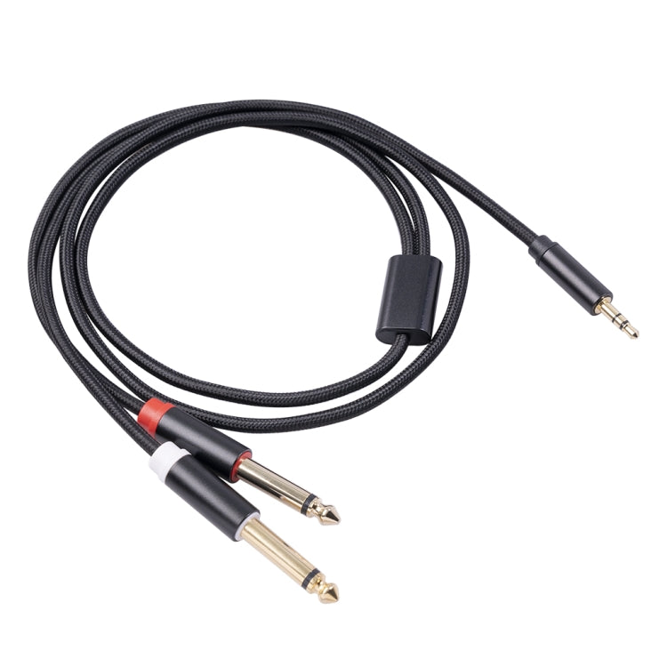 3683 3.5mm Male to Dual 6.35mm Male Audio Cable, Cable Length:1m(Black)