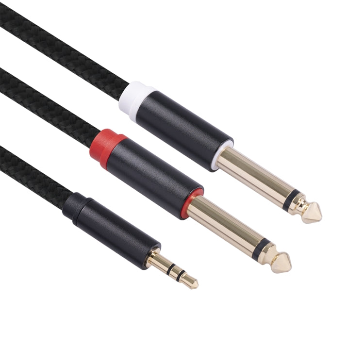 3683 3.5mm Male to Dual 6.35mm Male Audio Cable, Cable Length:3m(Black)