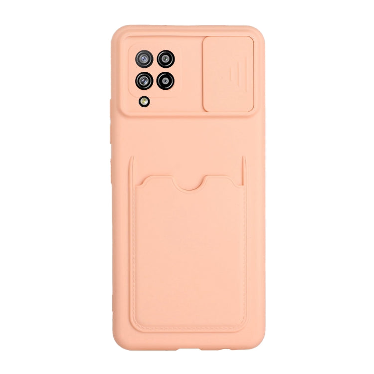 For Samsung Galaxy A42 Sliding Camera Cover Design TPU Protective Case with Card Slot