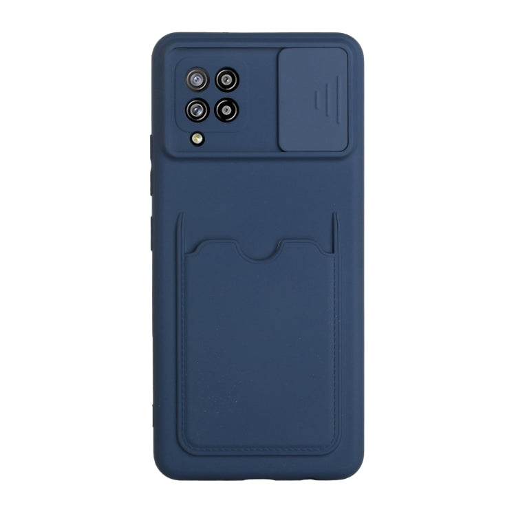 For Samsung Galaxy A42 Sliding Camera Cover Design TPU Protective Case with Card Slot