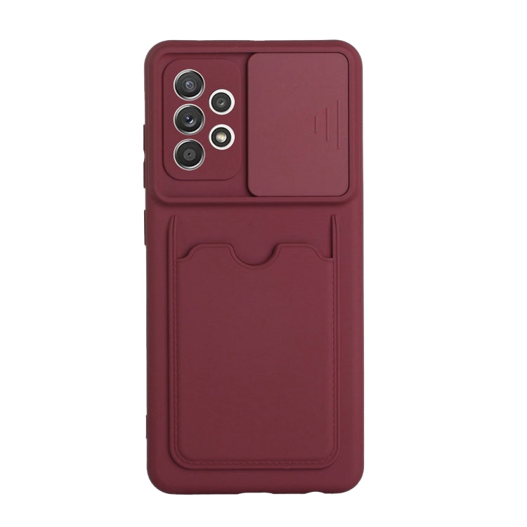 For Samsung Galaxy A52 5G / 4G Sliding Camera Cover Design TPU Protective Case with Card Slot