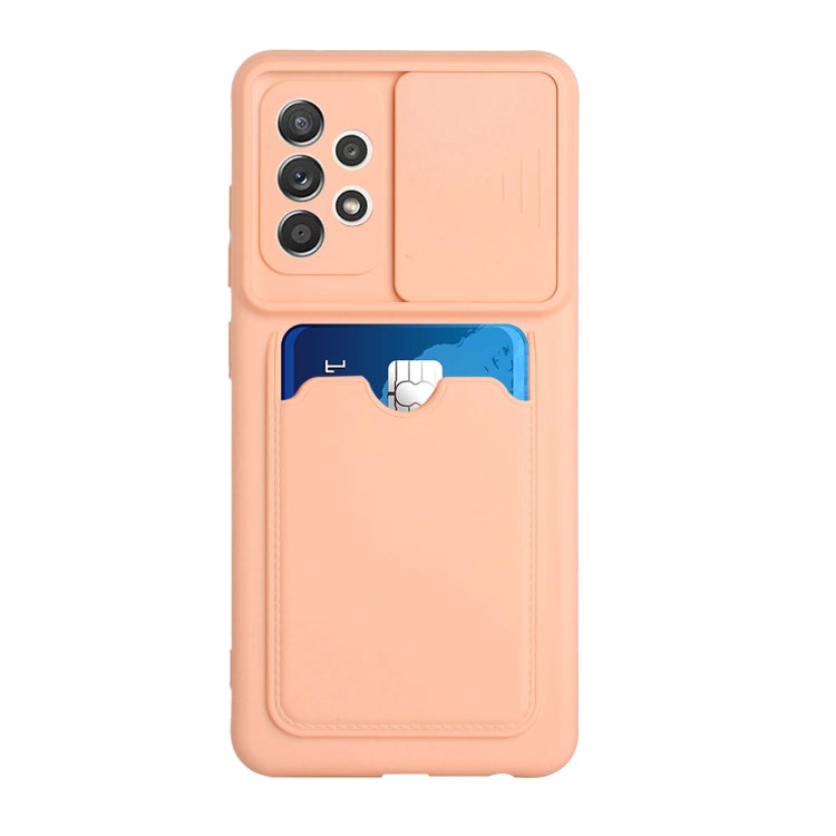 For Samsung Galaxy A52 5G / 4G Sliding Camera Cover Design TPU Protective Case with Card Slot
