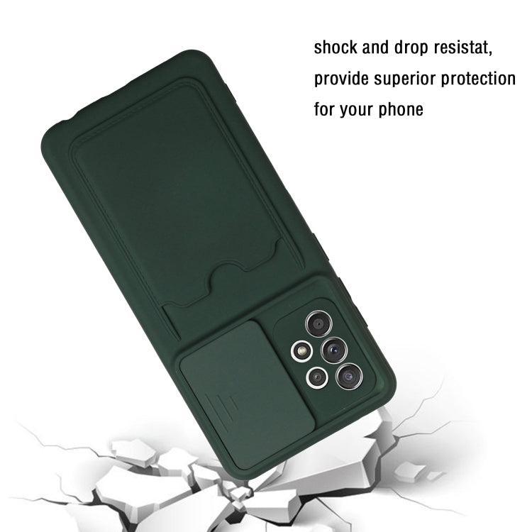 For Samsung Galaxy A52 5G / 4G Sliding Camera Cover Design TPU Protective Case with Card Slot