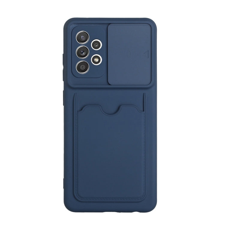For Samsung Galaxy A52 5G / 4G Sliding Camera Cover Design TPU Protective Case with Card Slot