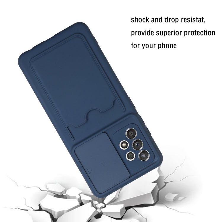 For Samsung Galaxy A52 5G / 4G Sliding Camera Cover Design TPU Protective Case with Card Slot