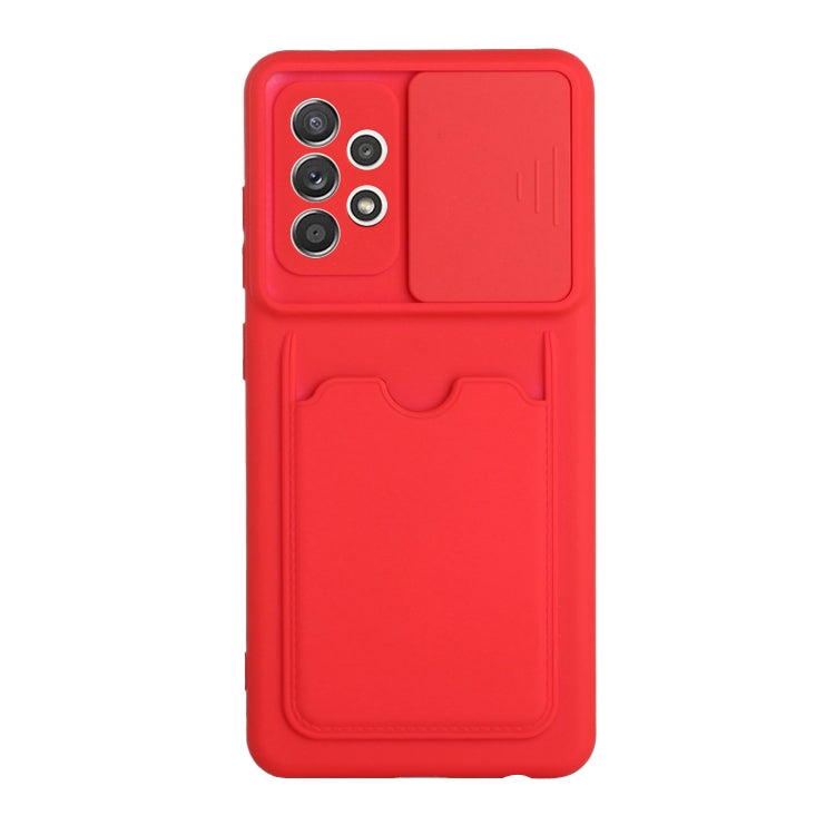 For Samsung Galaxy A72 5G / 4G Sliding Camera Cover Design TPU Protective Case with Card Slot
