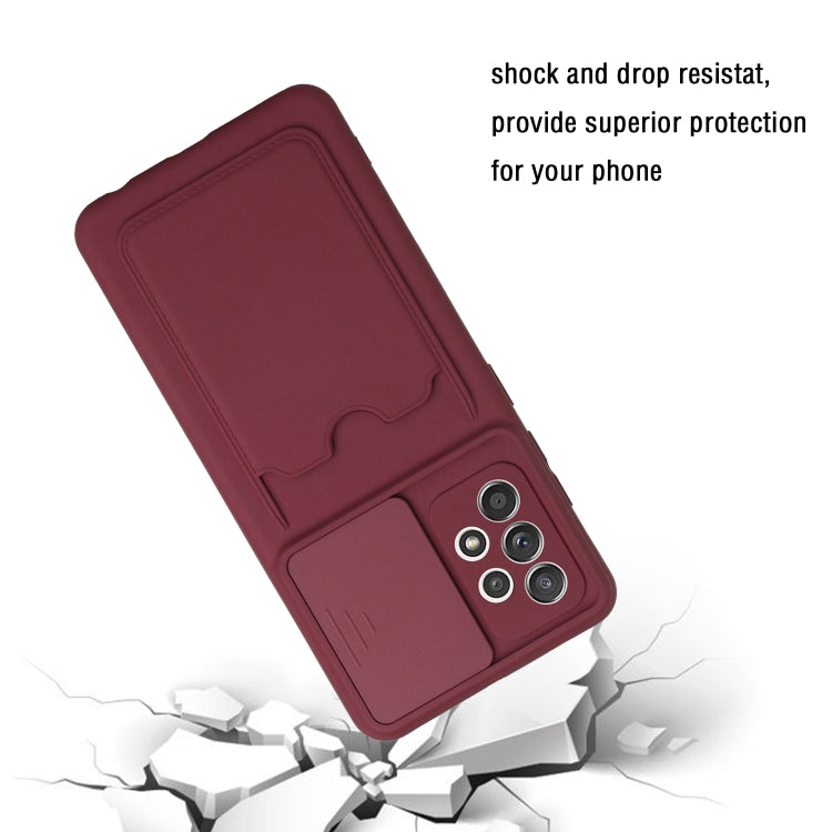 For Samsung Galaxy A72 5G / 4G Sliding Camera Cover Design TPU Protective Case with Card Slot