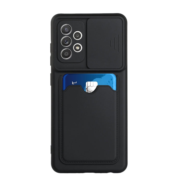 For Samsung Galaxy A72 5G / 4G Sliding Camera Cover Design TPU Protective Case with Card Slot