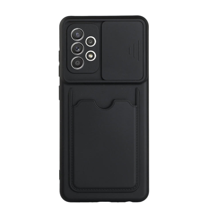 For Samsung Galaxy A72 5G / 4G Sliding Camera Cover Design TPU Protective Case with Card Slot