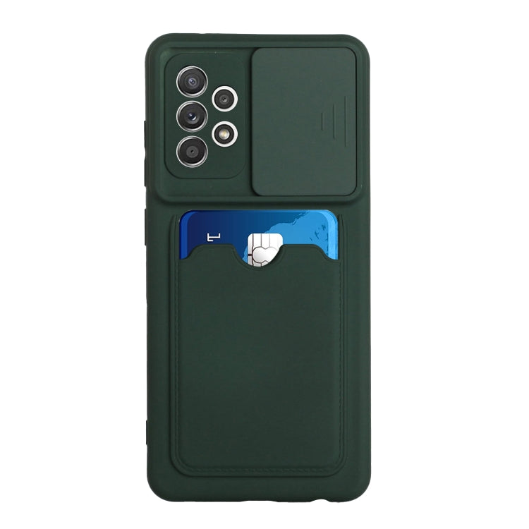 For Samsung Galaxy A72 5G / 4G Sliding Camera Cover Design TPU Protective Case with Card Slot