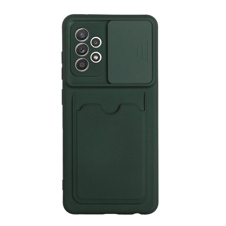 For Samsung Galaxy A72 5G / 4G Sliding Camera Cover Design TPU Protective Case with Card Slot