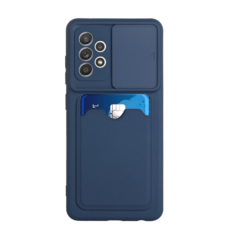For Samsung Galaxy A72 5G / 4G Sliding Camera Cover Design TPU Protective Case with Card Slot