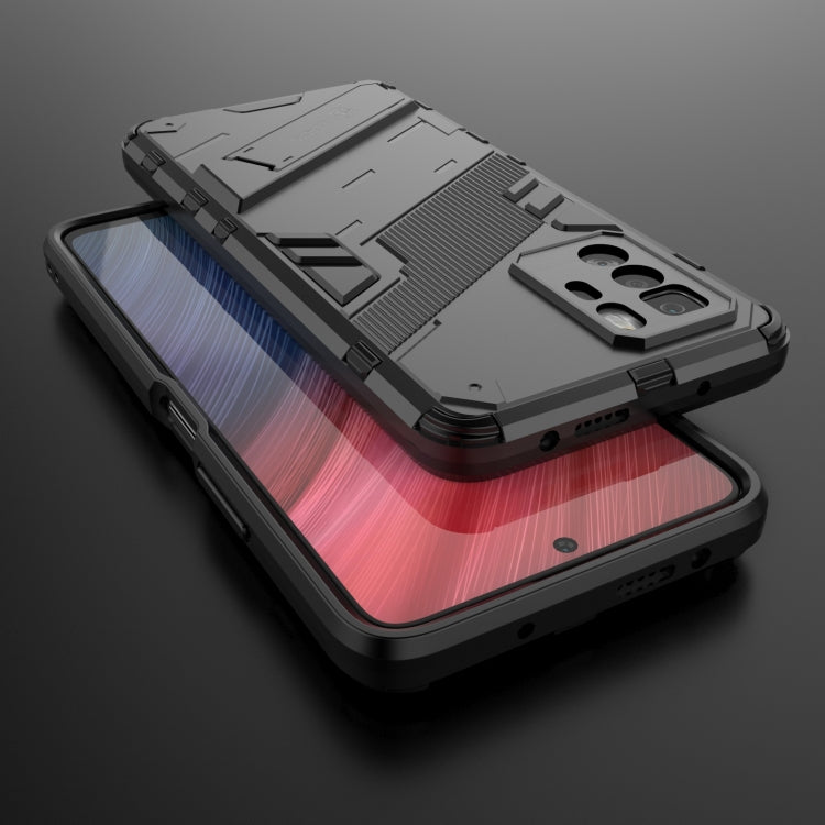 For Xiaomi Redmi Note 10 Pro 5G Punk Armor 2 in 1 PC + TPU Shockproof Case with Invisible Holder